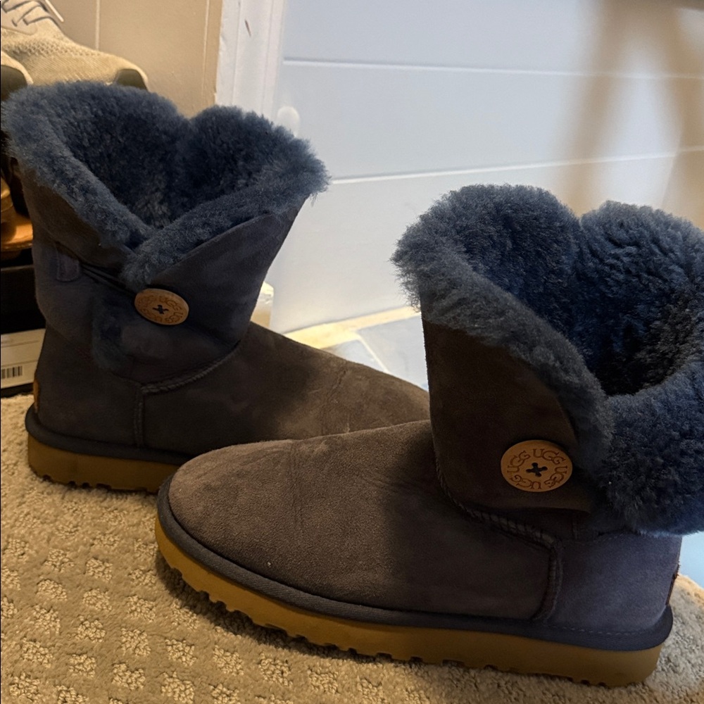 UGG Navy Shearling Boots